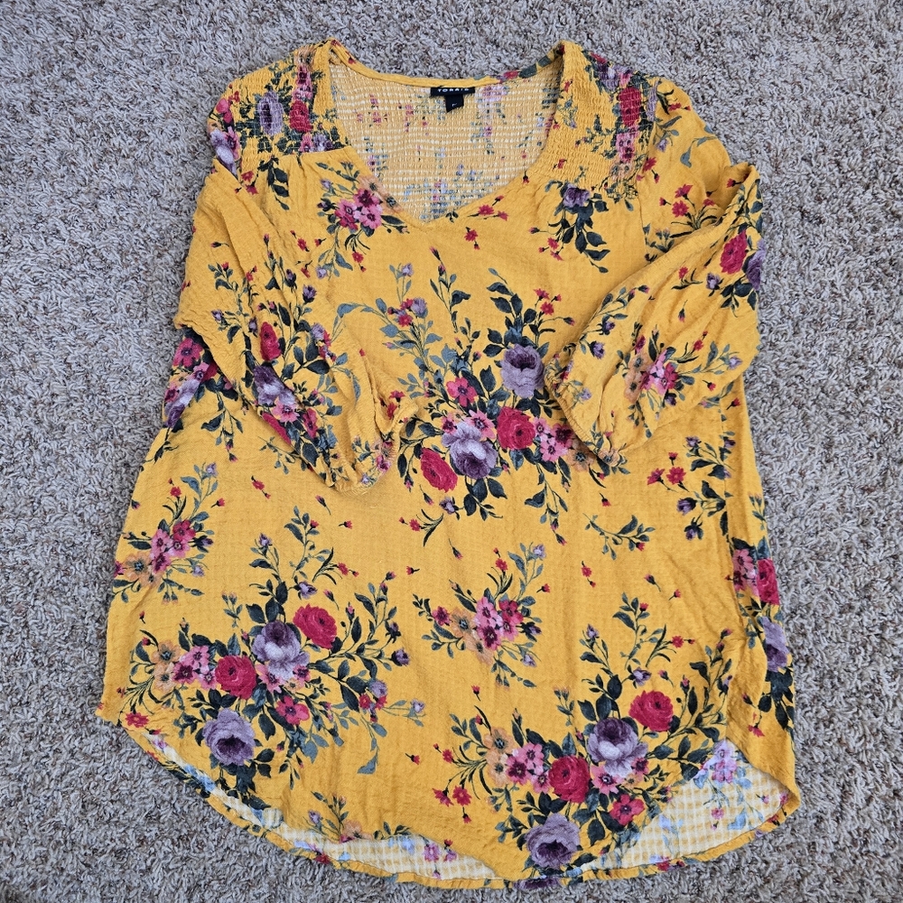 Torrid 3/4 Sleve Babydoll Top